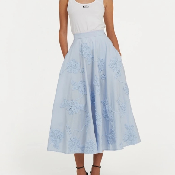 ROTATE Dresses & Skirts - ROTATE BIRGER CHRISTENSEN floral-appliqué maxi skirt